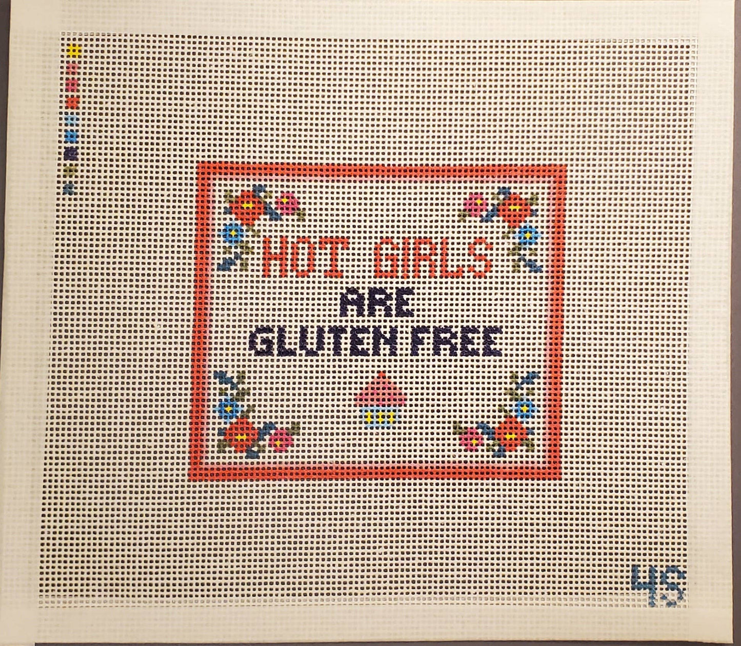 Subversive Hot Girls are Gluten Free Needlepoint Canvas