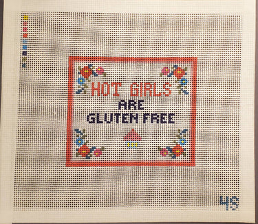 Translation missing: en.Subversive Hot Girls are Gluten Free Needlepoint Canvas