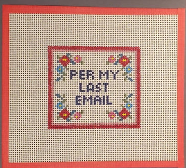 Translation missing: en.Subversive Per my Last Email Needlepoint Canvas
