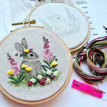 Translation missing: en.Berry Patch Bunny Embroidery Kit by Jessica Long
