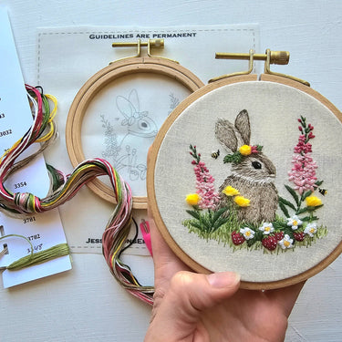Translation missing: en.Berry Patch Bunny Embroidery Kit by Jessica Long