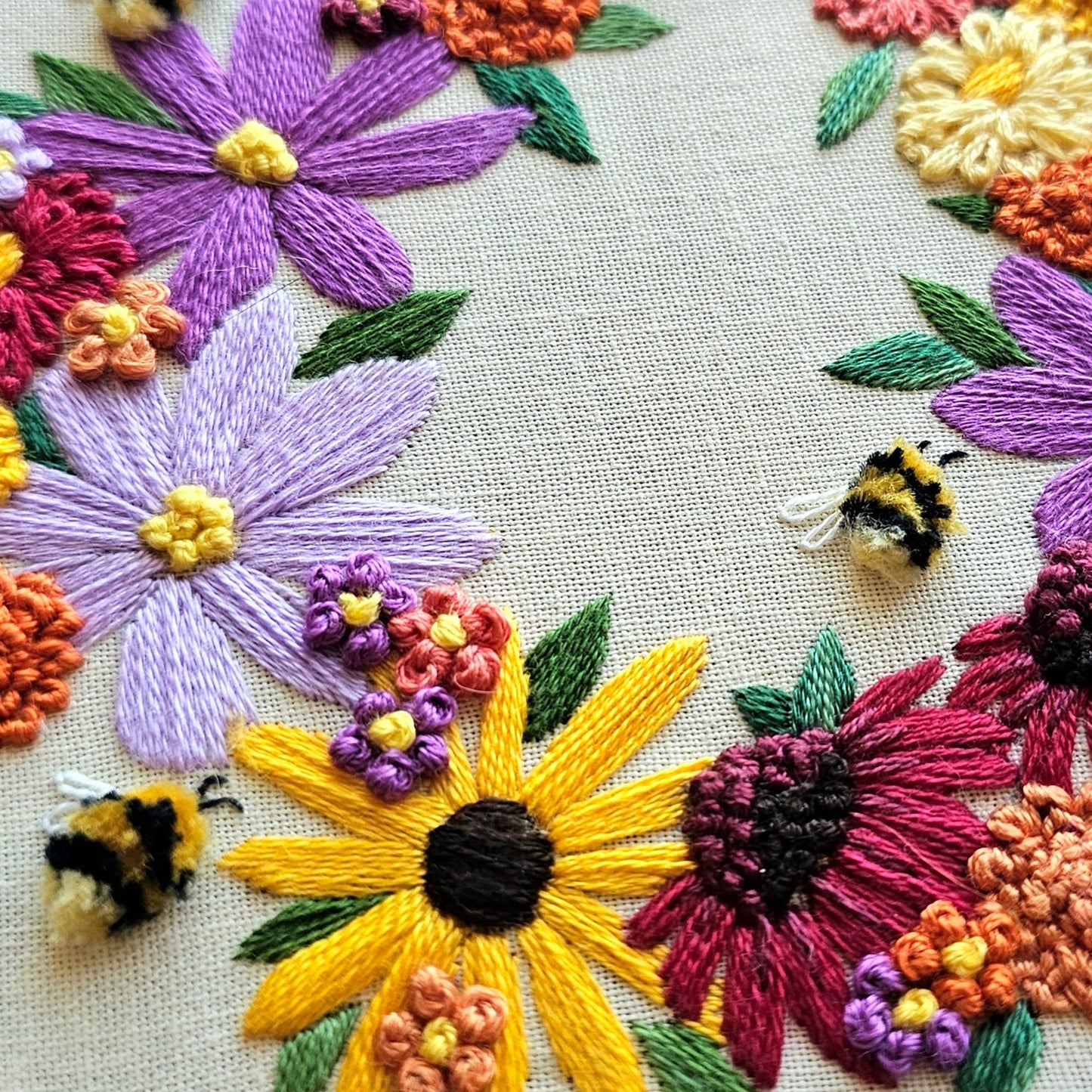 Bumblebee Bouquet Embroidery Kit by Jessica Long