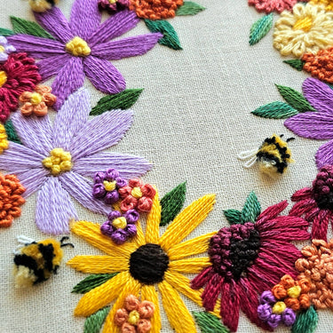 Translation missing: en.Bumblebee Bouquet Embroidery Kit by Jessica Long