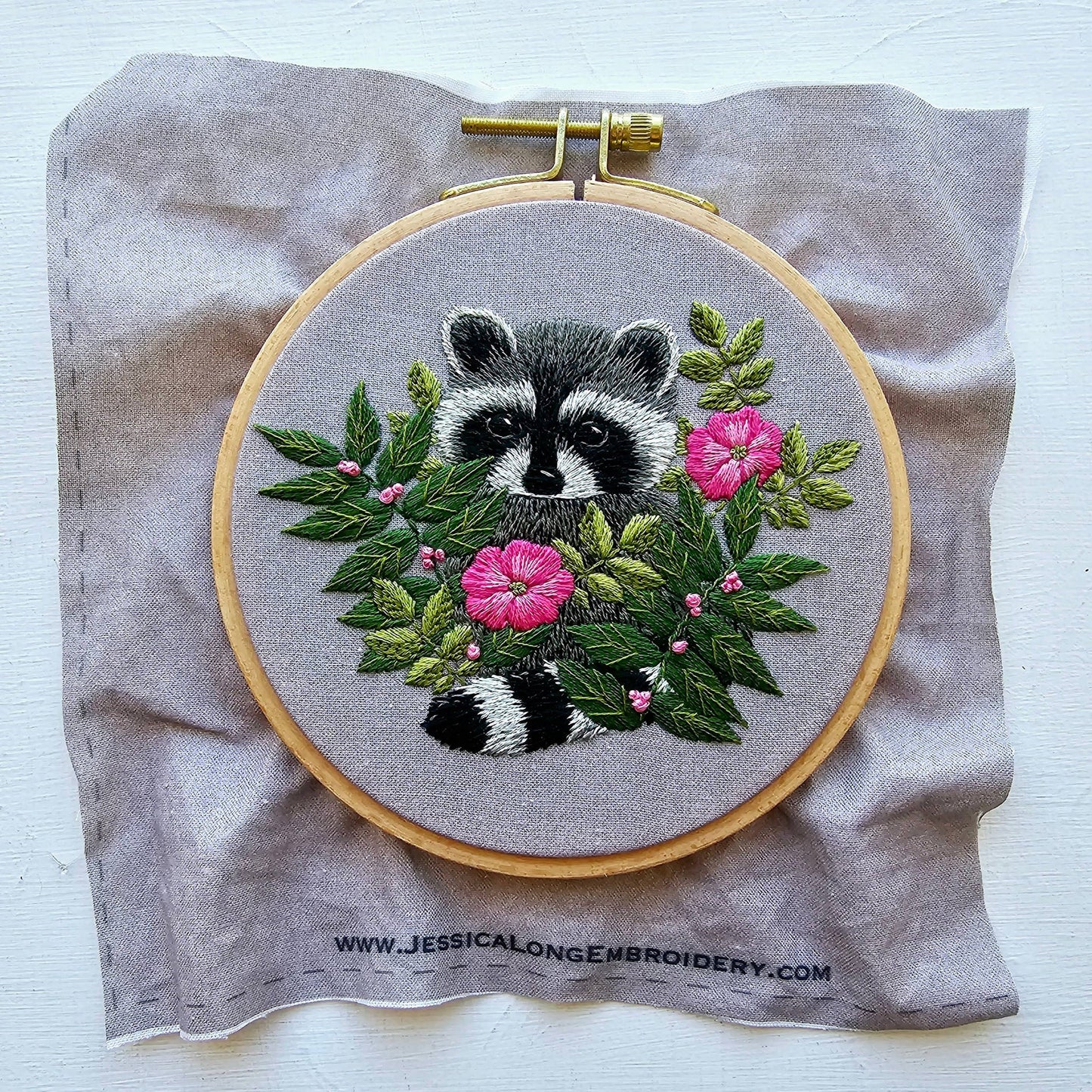 Raccoon Embroidery Kit by Jessica Long