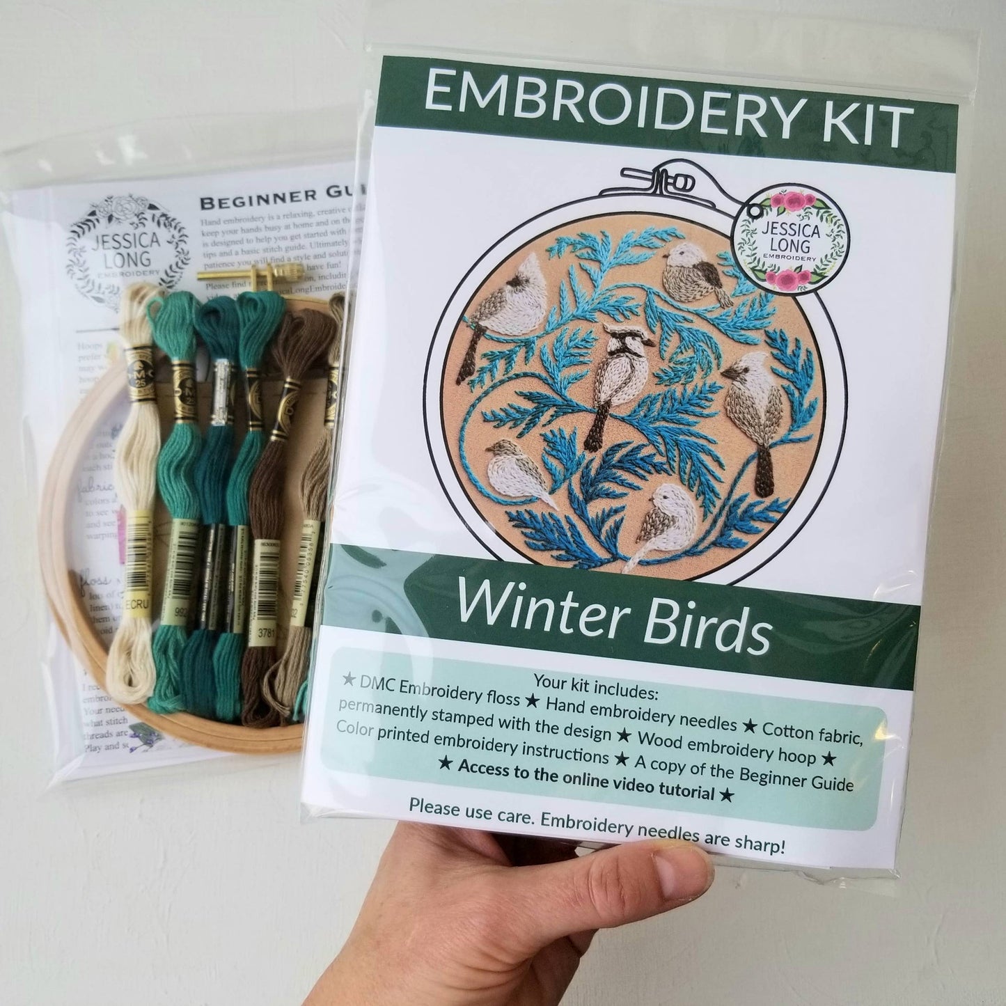 Winter Birds Embroidery Kit by Jessica Long