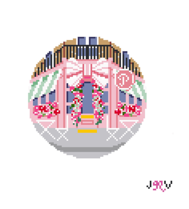 Translation missing: en.Pink Bakery Needlepoint Canvas