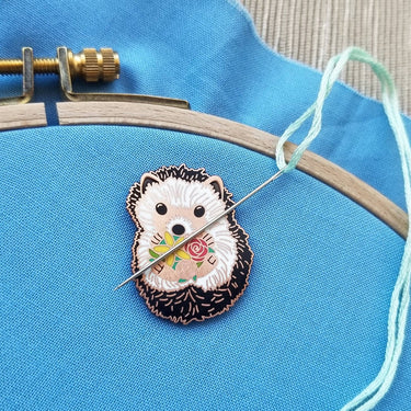 Translation missing: en.Hedgehog Enamel Needle Minder by Jessica Long