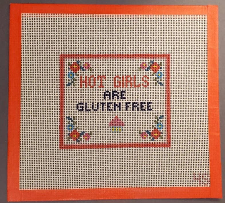 Subversive Hot Girls are Gluten Free Needlepoint Canvas