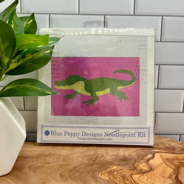 Translation missing: en.Alligator Needlepoint Kit by Blue Poppy Designs