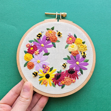 Translation missing: en.Bumblebee Bouquet Embroidery Kit by Jessica Long