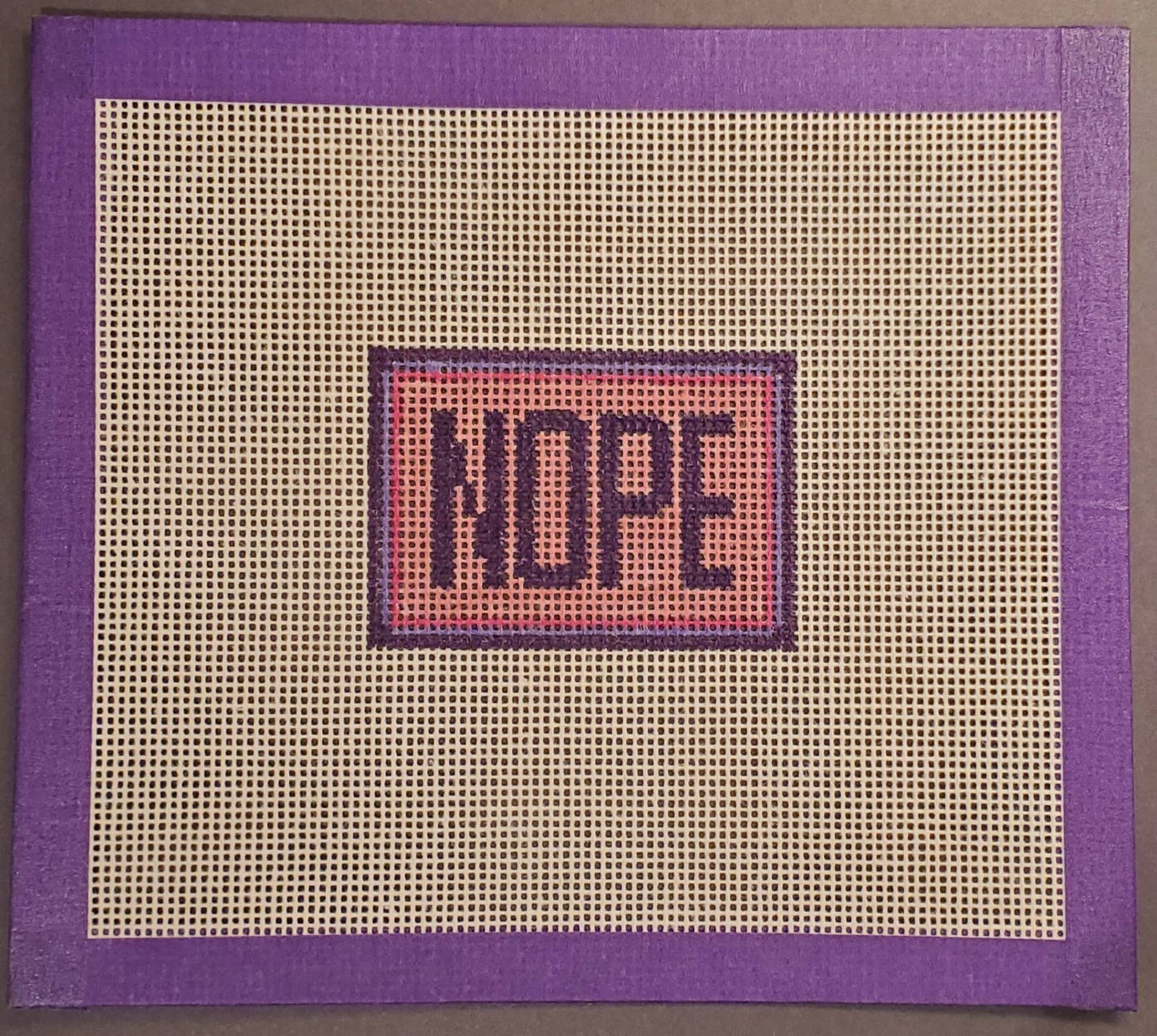 NOPE Mood Needlepoint Canvas
