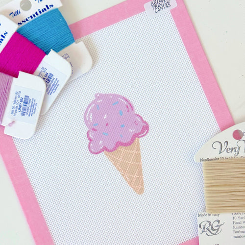 Ice Cream Needlepoint Canvas