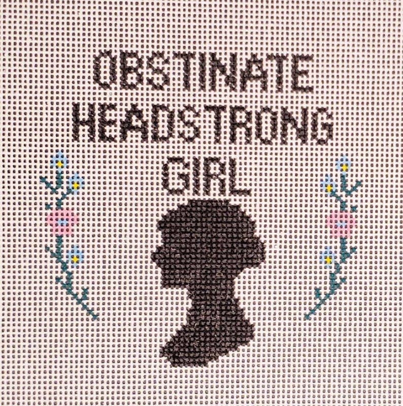 Pride Prejudice Obstinate Headstrong Girl Needlepoint Canvas