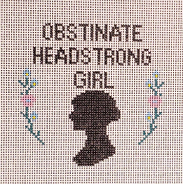 Translation missing: en.Pride Prejudice Obstinate Headstrong Girl Needlepoint Canvas
