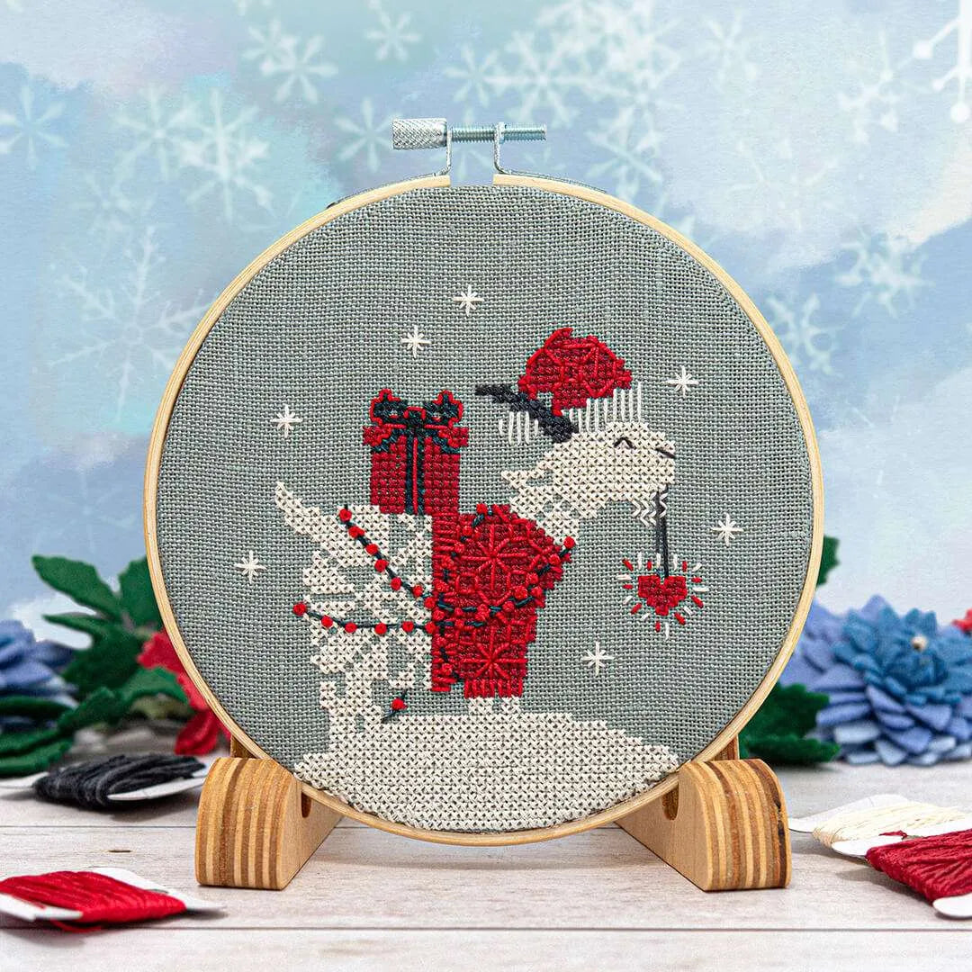 Snowflake Goat Ornament Cross Stitch Chart