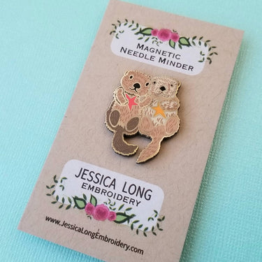 Translation missing: en.Sea Otters Enamel Needle Minder