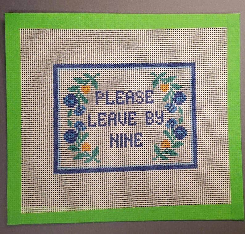 Subversive Please Leave by Nine Needlepoint Canvas