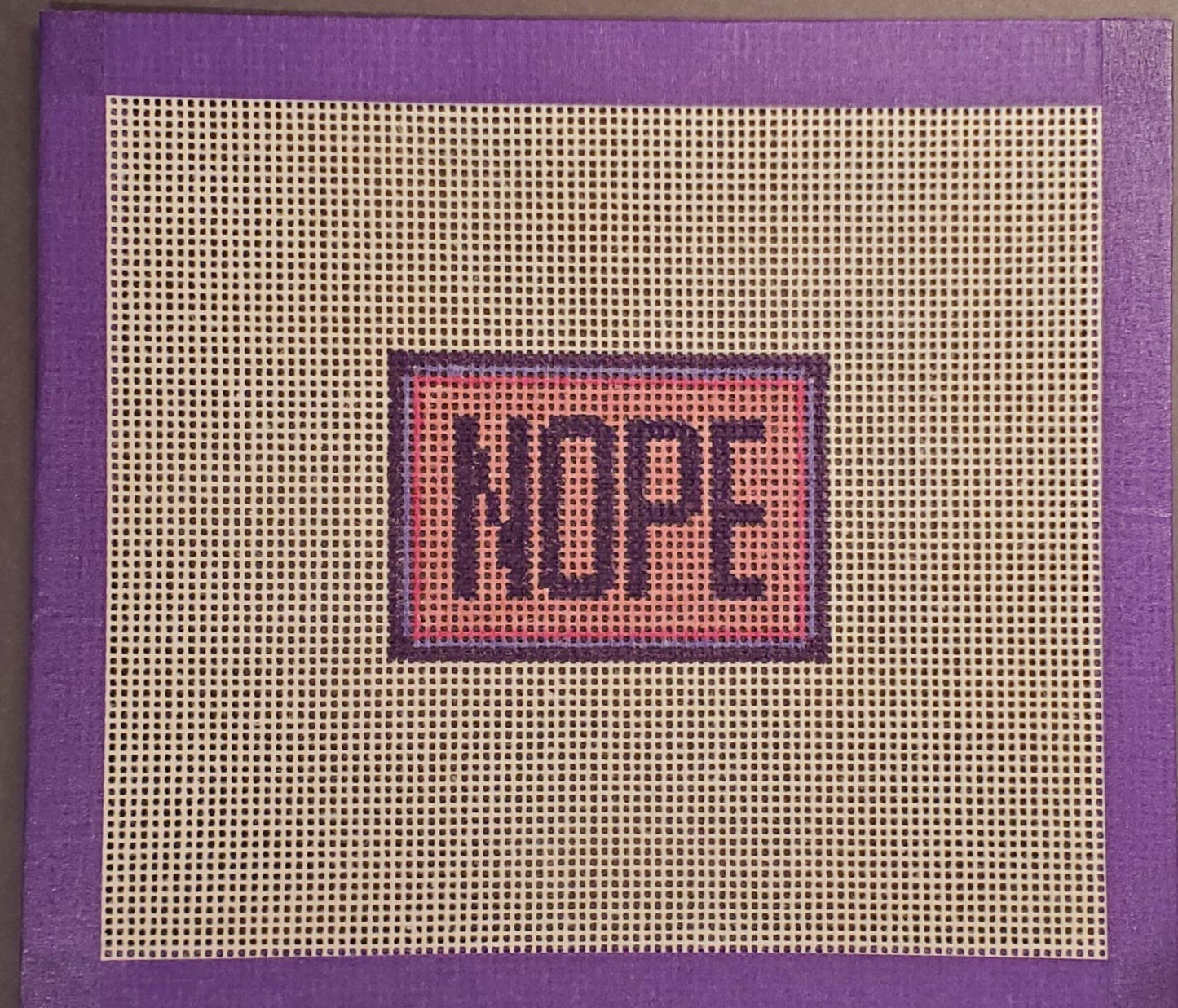 NOPE Mood Needlepoint Canvas
