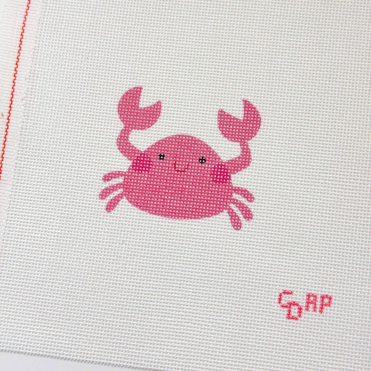 Happy Crab Needlepoint Canvas