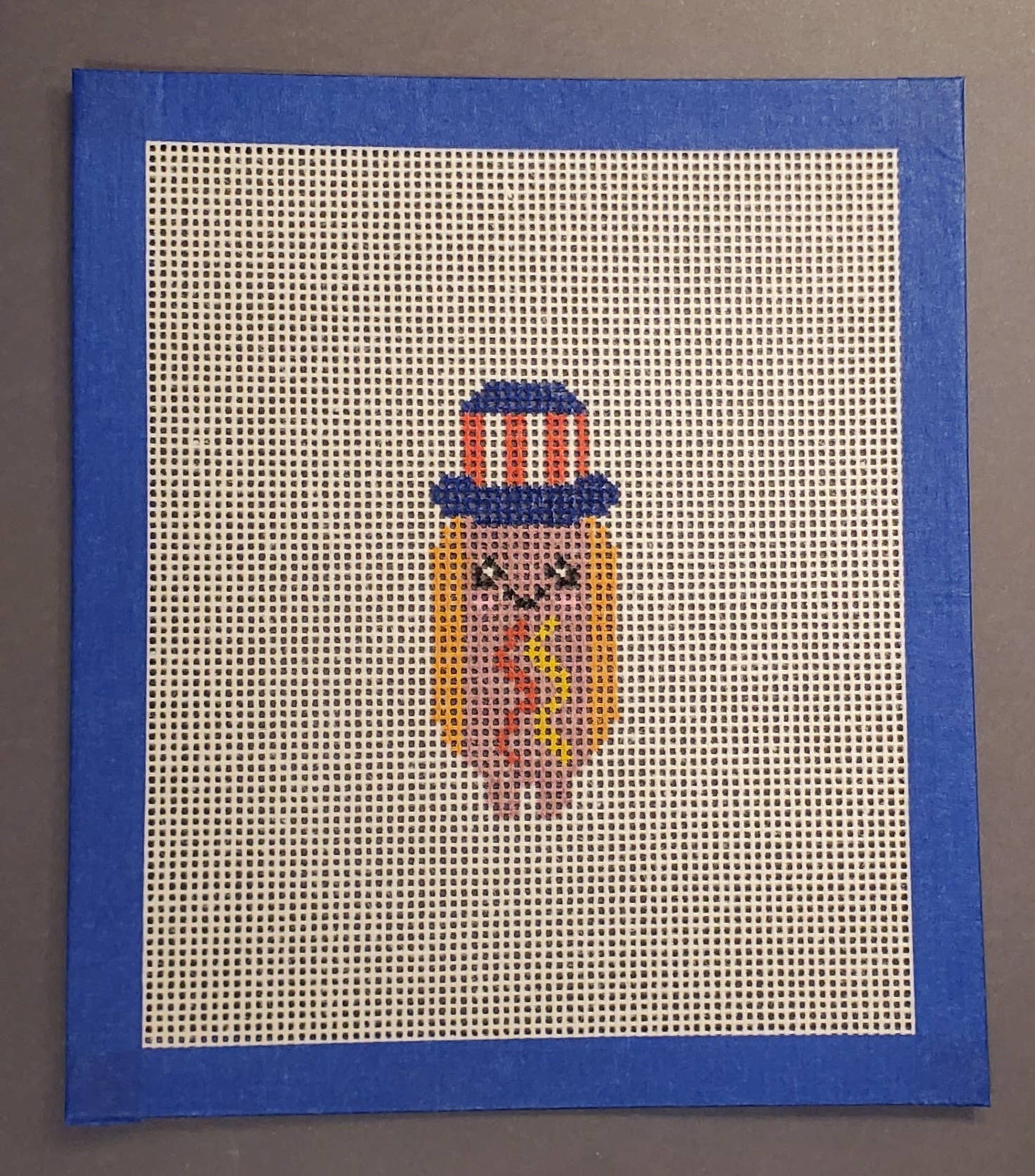 Hot Dog Americana Needlepoint Canvas