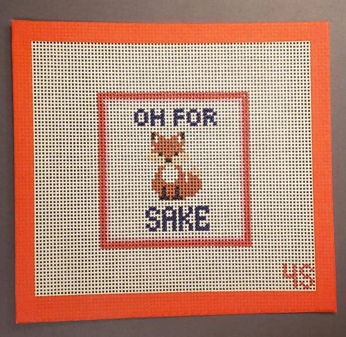 Subversive Fox Sake Needlepoint Canvas