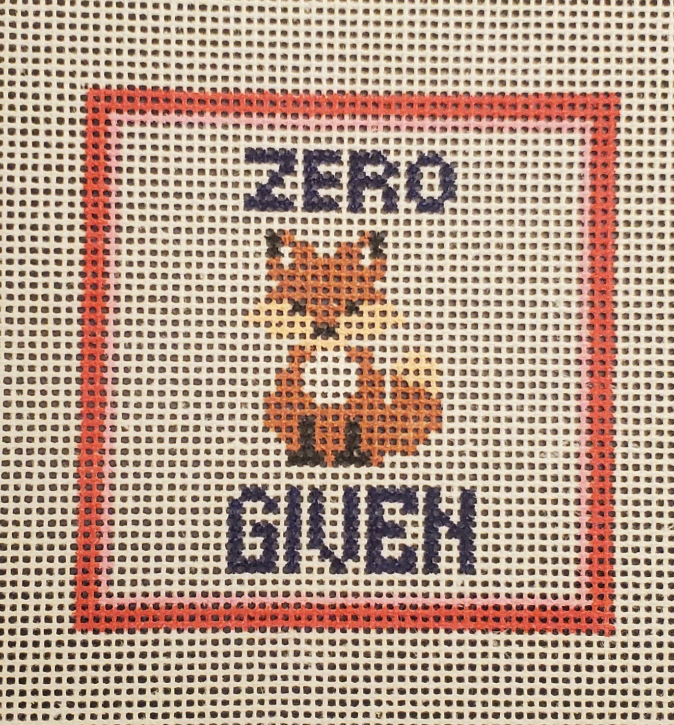 Subversive Zero Fox Given Needlepoint Canvas