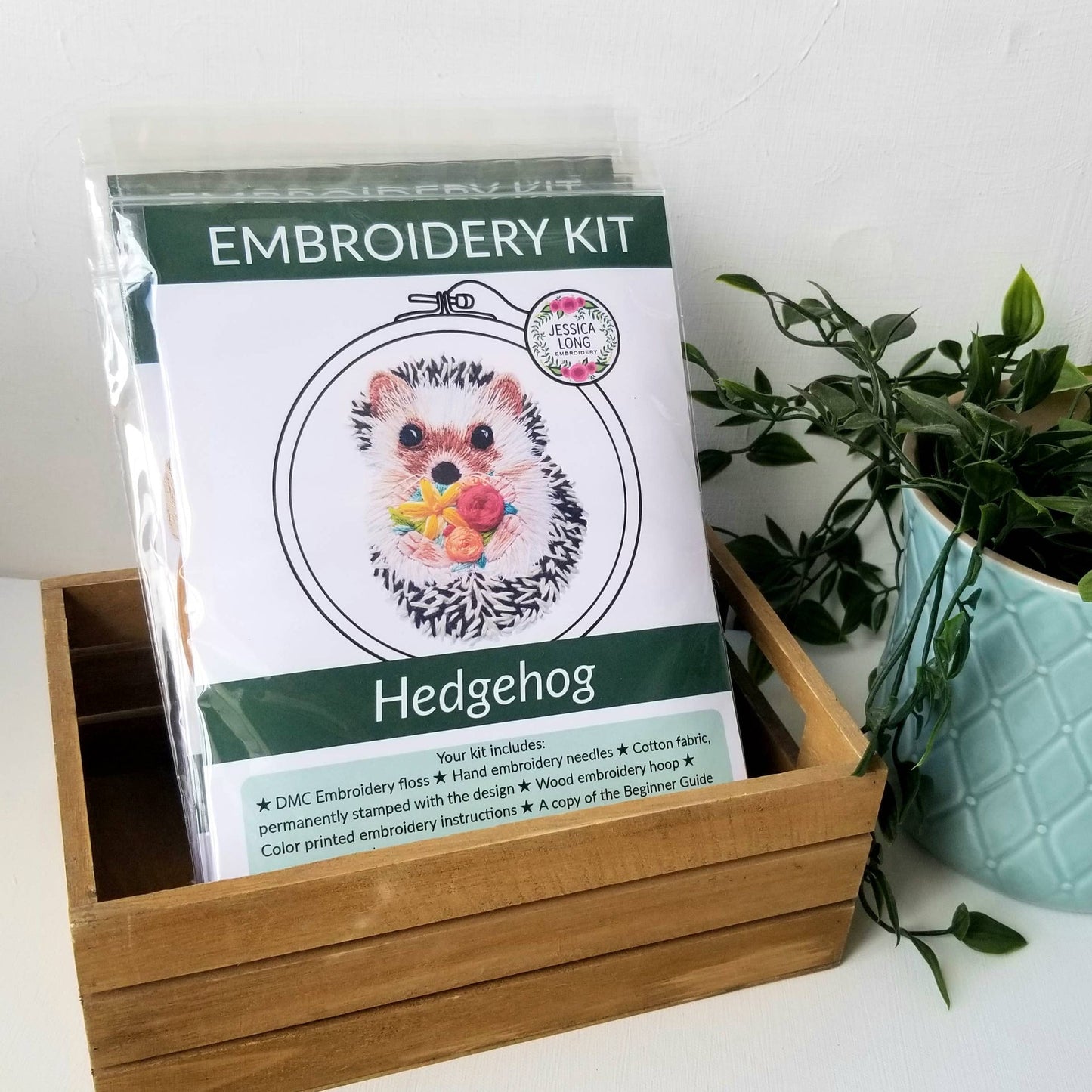 Hedgehog Embroidery Kit by Jessica Long