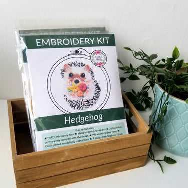 Translation missing: en.Hedgehog Embroidery Kit by Jessica Long