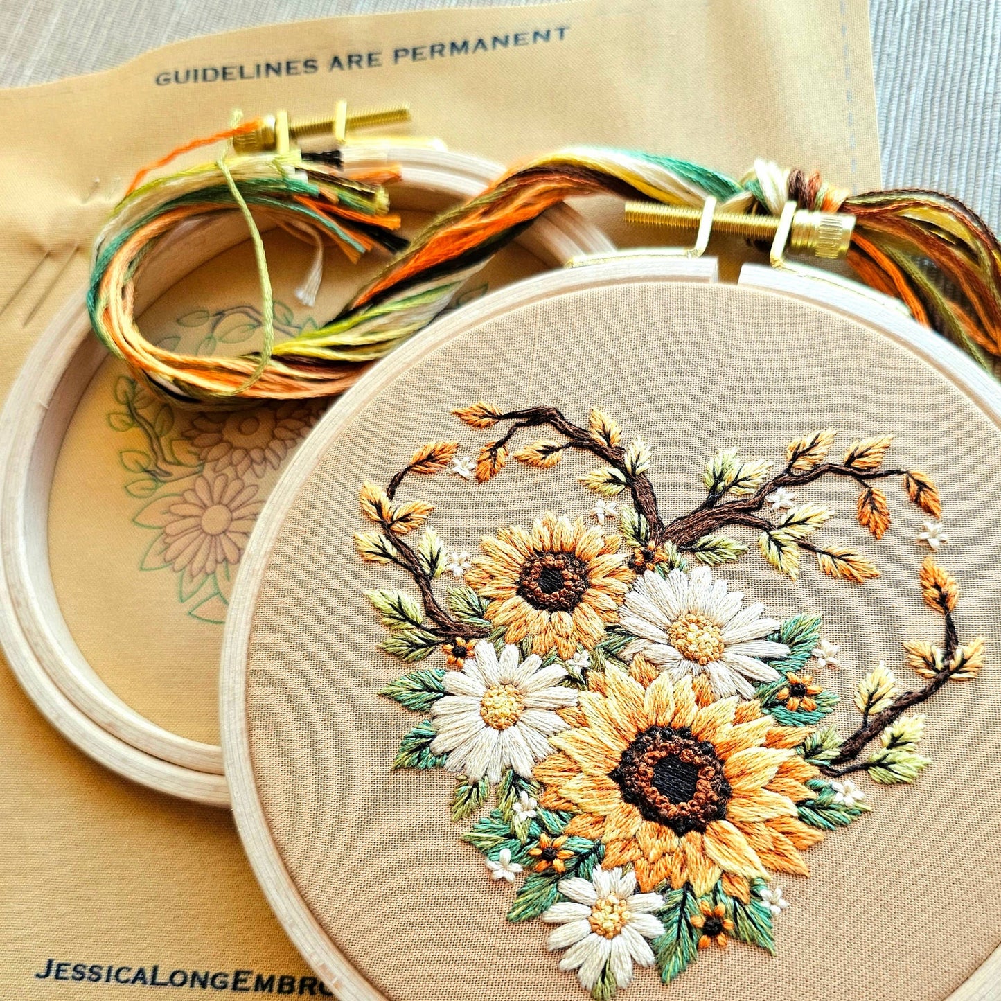 Fall in Love Embroidery Kit by Jessica Long