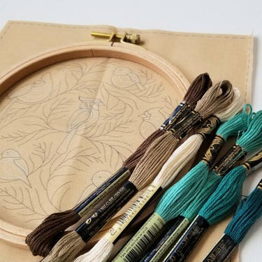 Translation missing: en.Winter Birds Embroidery Kit by Jessica Long