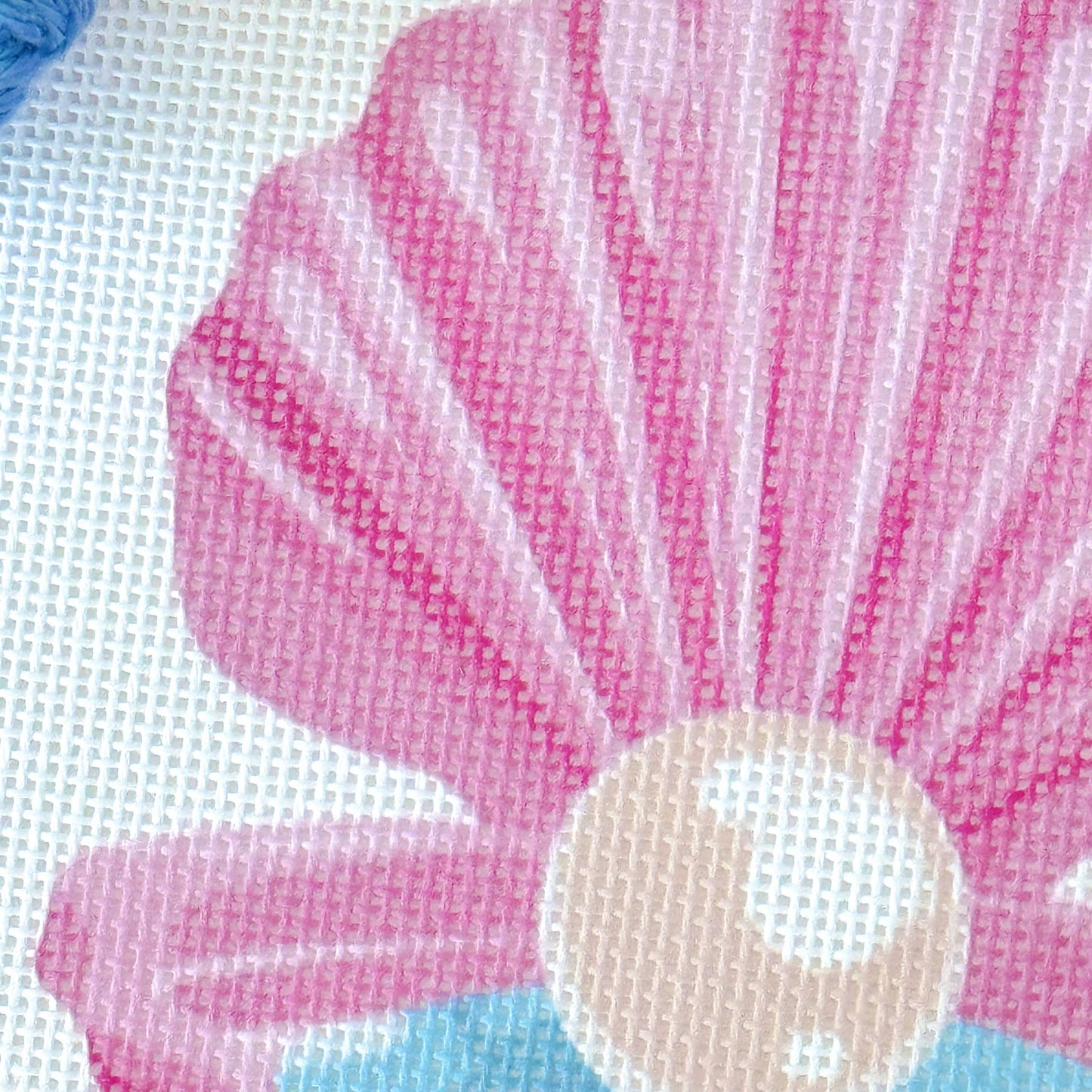 Pink Pearl Shell Needlepoint Canvas