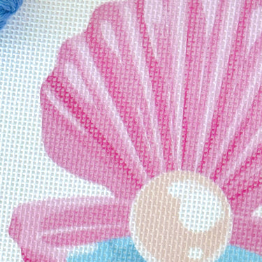 Translation missing: en.Pink Pearl Shell Needlepoint Canvas
