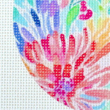 Translation missing: en.Floral Round Ornament Needlepoint Canvas