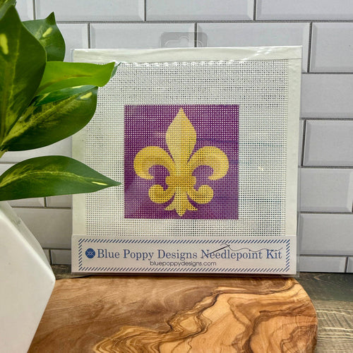 Fleur de Leis Needlepoint Kit by Blue Poppy Designs