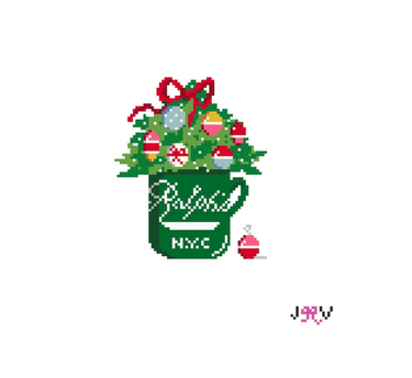 Translation missing: en.Ralph's Xmas Cup Needlepoint Canvas