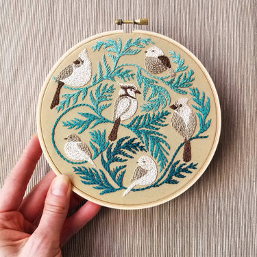 Translation missing: en.Winter Birds Embroidery Kit by Jessica Long
