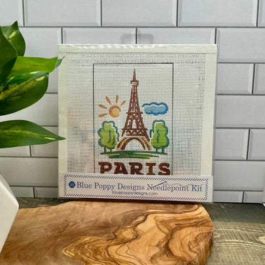 Translation missing: en.Eiffel Tower Paris Needlepoint Kit by Blue Poppy Designs