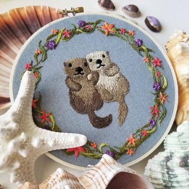 Translation missing: en.Otterly Adorable Embroidery Kit by Jessica Long