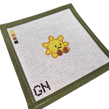 Translation missing: en.Mini Happy Sun Needlepoint Canvas