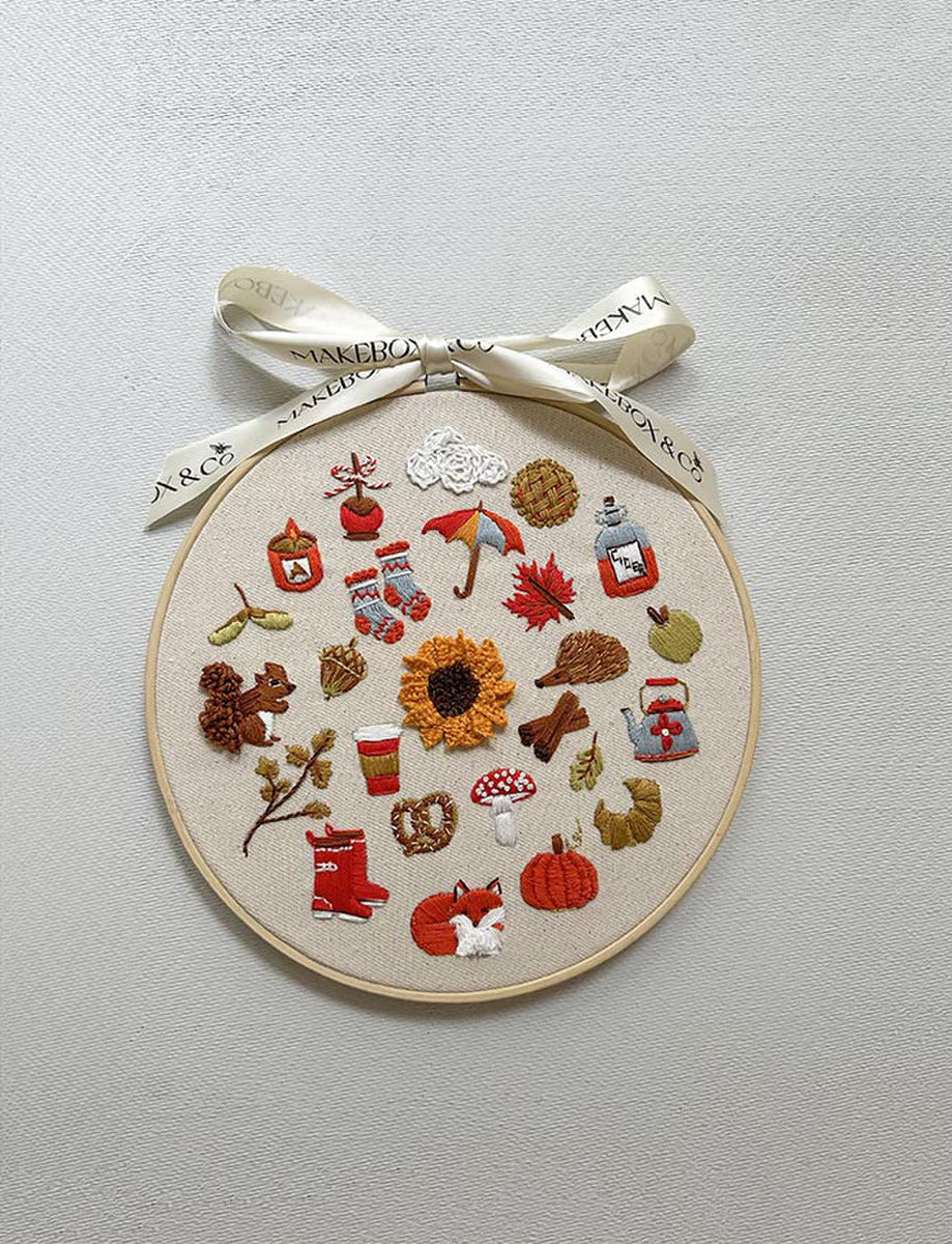 MakeBox & Co. Autumn Stitches Embroidery Kit