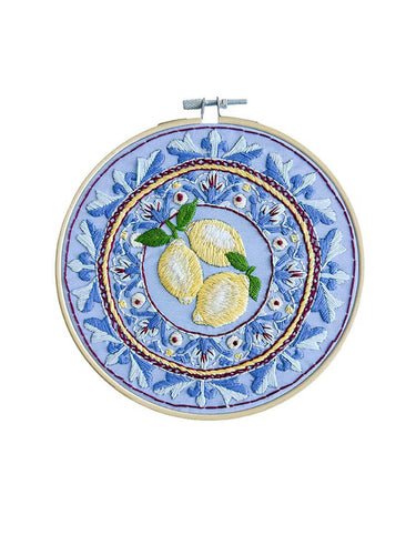 Translation missing: en.MakeBox &amp; Co. Amalfi Lemons Plate Embroidery Kit
