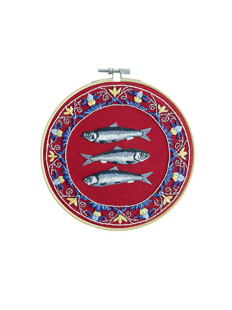 MakeBox & Co. Sicilian Sardines Plate Embroidery Kit