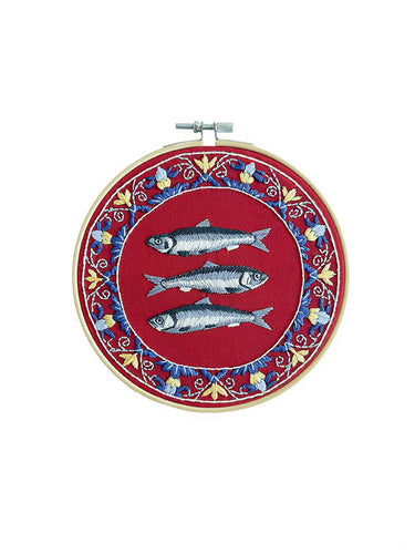 Translation missing: en.MakeBox &amp; Co. Sicilian Sardines Plate Embroidery Kit
