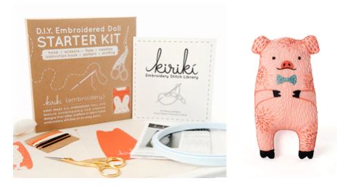 DIY Embrodiered Doll Kit