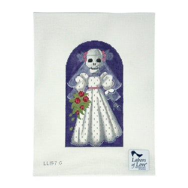 Translation missing: en.Skeleton Bride Needlepoint Canvas