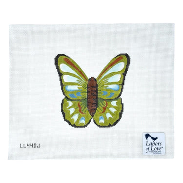 Translation missing: en.Green Butterfly Needlepoint Canvas