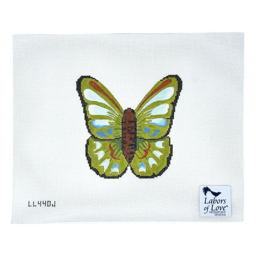 Green Butterfly Needlepoint Canvas