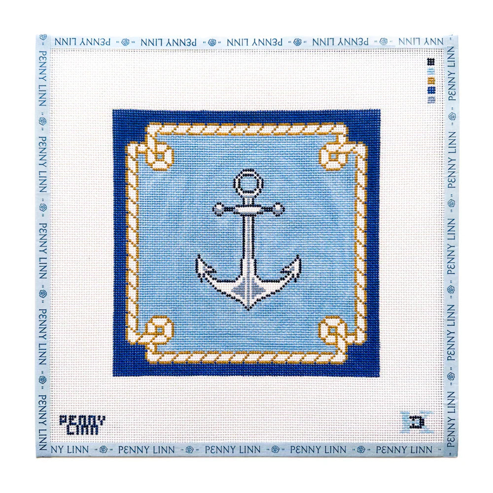 Anchors Blue Needlepoint Canvas