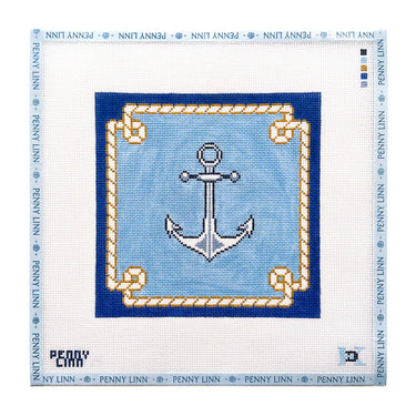 Translation missing: en.Anchors Blue Needlepoint Canvas