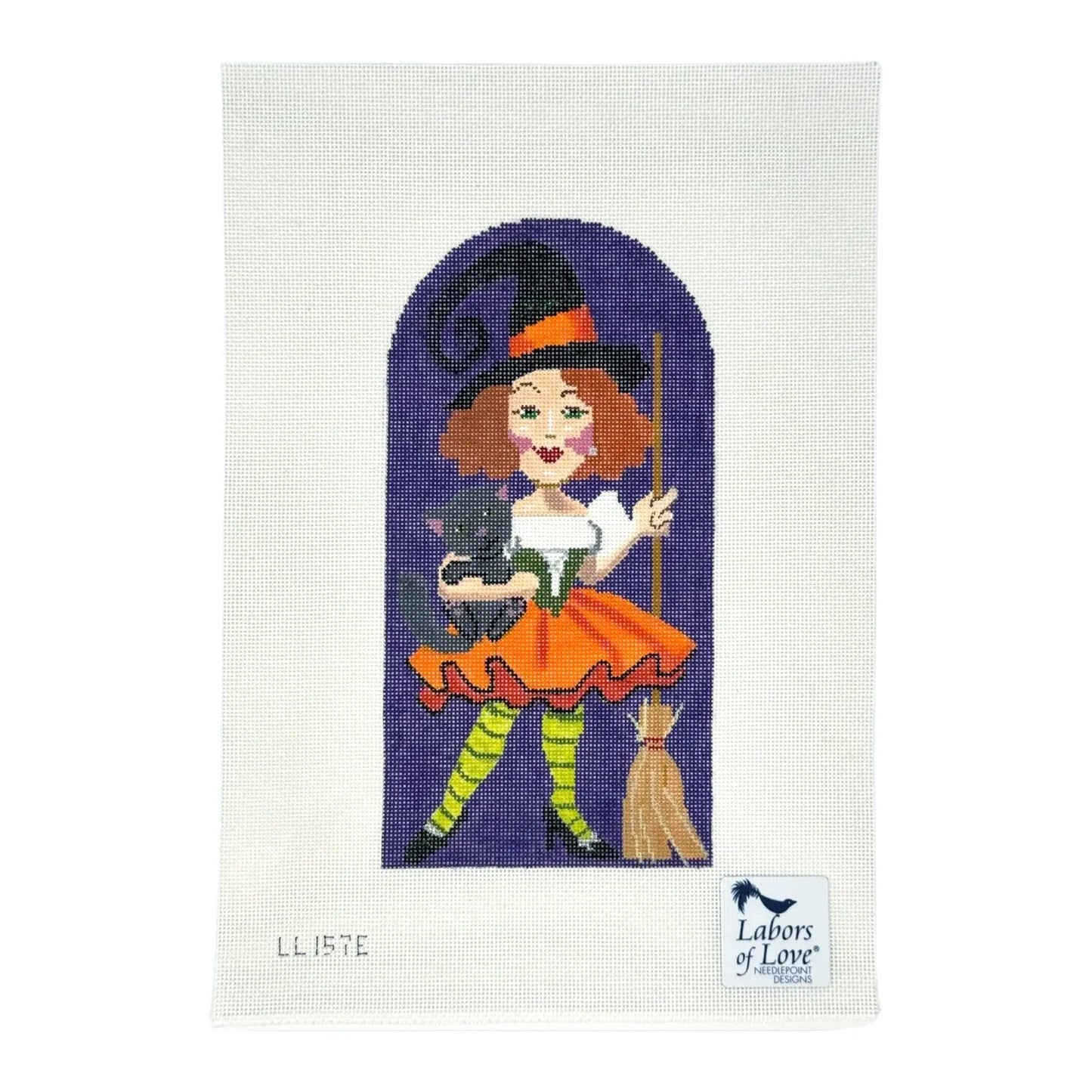 Sexy Witch Needlepoint Canvas